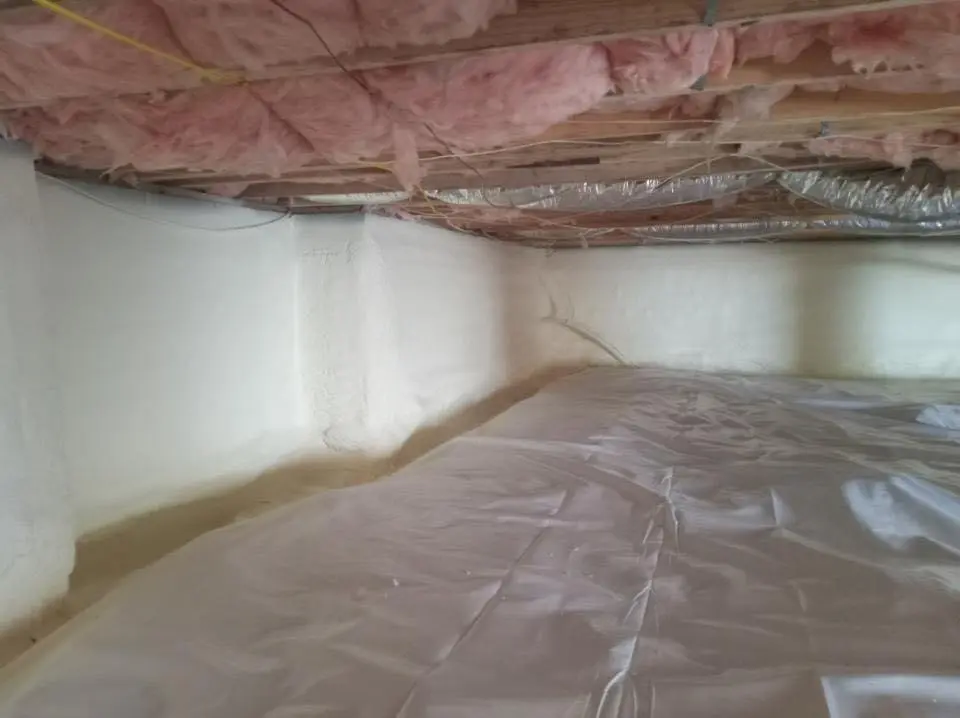 Crawl space encapsulation with closed-cell spray foam for Roof Leak Repair in Whitefish